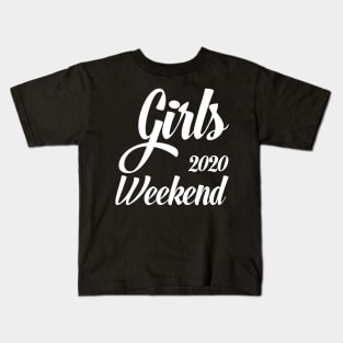 Girls Trip Cute Girls Weekend 2020 Mask Girls Trip 2020 Mask girls weekend Kids T-Shirt